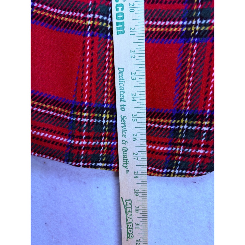 VICI Plaid Blazer Women Small Red Tartan Checkered One Button Preppy Office - Picture 5 of 9